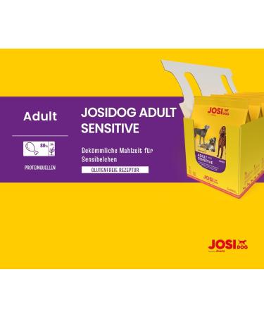JosiDog Adult Sensitive (3 x 2.7 kg) | Food for sensitive dogs particularly digestible and gluten-free | Premium dry food for adult and sensitive dogs | Powered by - Buy Online on GoSupps.com