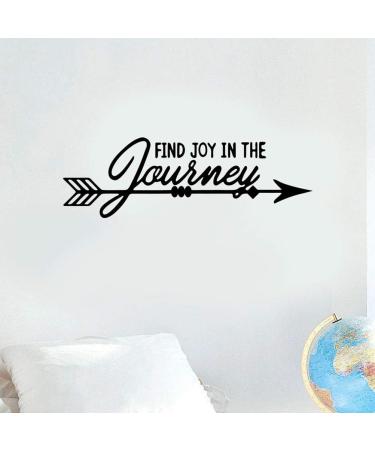 Joyful Journey Arrow Quote Decal Sticker - Wall Vinyl Art Decor - Buy Online on GoSupps.com