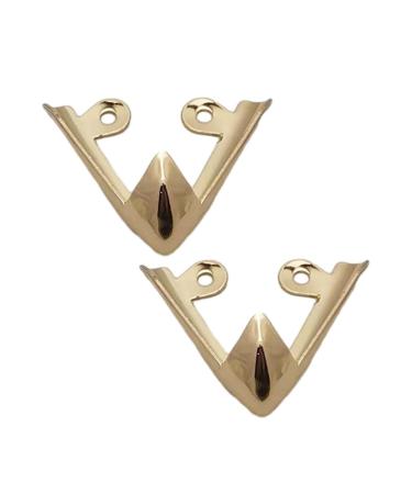 2 Pieces Shoes Pointed Protector High Heels Toe Cap Elegant Metal Stylish Solid Color Decorative for Shoes Protection Gold