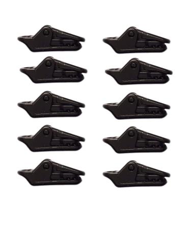 10 pieces baby pacifier clip multifunction reusable plastic pacifier clips badge clips bib holder (black) clever treatment.