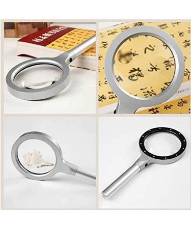 Magnifying Glasses Vision aids Magnifying Glass Handheld 10 Times Magnifying Glass with led Light Old Man Reading Stationery Office Supplies 1PCS Better Life - Buy Online on GoSupps.com