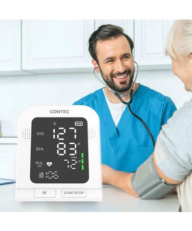 Buy CONTEC08C Automatic Upper Arm Blood Pressure Monitor - Irregular Heartbeat & Hypertension Detector LED Display 200 Sets Memory No Battery Adult Cuff (8.7-13in) - International Shipping Available - Buy Online on GoSupps.com
