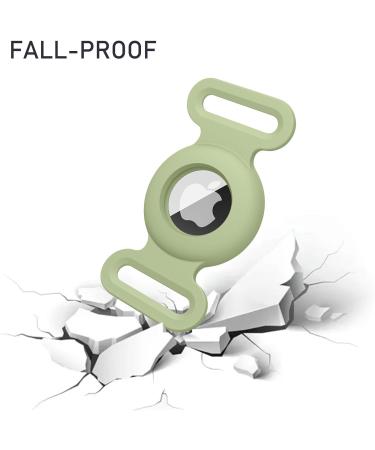 Airtag Dog Collar Pet Silicone Protective Case for GPS Tracking Finder Protective Cover Compatible with Apple Airtag Safety and Anti-lost (Matcha green+Lavender Middle) Matcha green+Lavender Middle - Buy Online on GoSupps.com