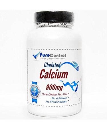 Chelated Calcium 900mg // 200 Capsules // Pure // by PureControl Supplements