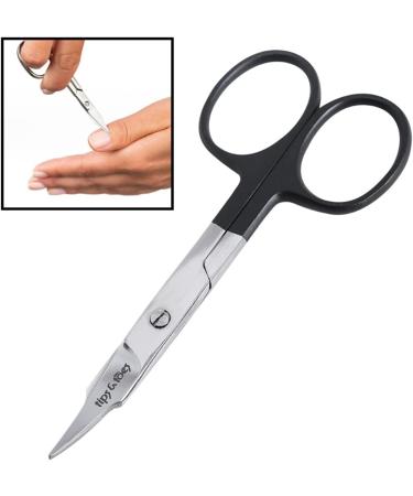 Nose Ear Hair Grooming Scissors - Men's Beard and Mustache Trimming Tool - Facial Hair Clippers and Eyebrow Scissors - Precision Hair Removal Scissor (Black) - Buy Online on GoSupps.com