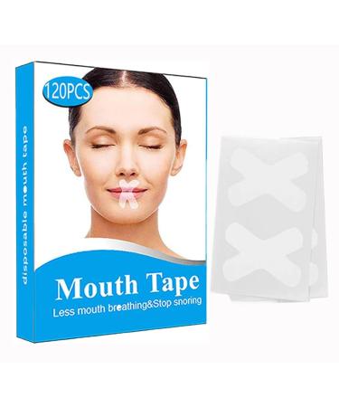 Mouth Tape 120PCS Sleep Strips Adhesive for Better Nose Breathing Anti Snoring Tapes for Adult Less Mouth Breath and Snore Improved Nighttime Sleeping