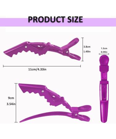 Crocodile Clips Hair Sectioning Hair Clips For Styling Colorful Hair Clips Hairdressing Clips for Salon Hair Cutting Clips for Hairdresser(10pck) (6 blue + yellow + black + purple + pink + red) blue + yellow + black + purple + pink + red 6 - Buy Online on GoSupps.com