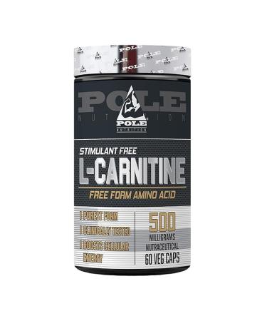 L-Carnitine | Free Form Amino Acid 500mg for Athletic Performance and Recovery | 60 Veg Capsules 60 Servings