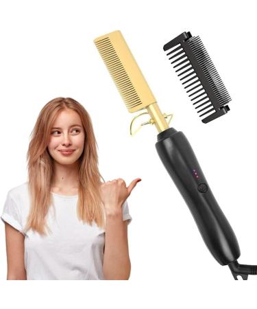 Barley Direct Ceramic Hair Comb - Portable Travel Straightener with 3 Temperature Settings - Multifunction Afro Comb for All - Buy Online on GoSupps.com
