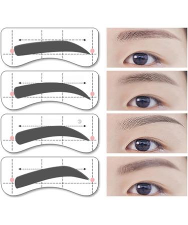 POPETPOP 64 Pairs 8 Eyebrow Stamp Eyebrow Tracer Molds Eyebrow Template Suite Eyebrow Marks Eyebrow Lines 1 count (Pack of 1) As Shownx2pcs - Buy Online on GoSupps.com