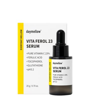 Vita Ferol 23 Serum 0.67fl.oz/20ml Face Moisturizer Facial Serum Vita Serum Vitamin C 23% Brightening Hydrating Serum for Dark Spots Fine Lines Uneven Skin tone Korean Skincare