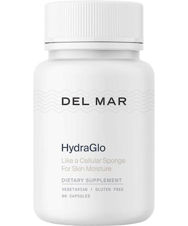 Del Mar Laboratories HydraGlo - Dietary Hyaluronic Acid Supplement - Aging and Joint Health Support - Helps Restore Smooth, Supple Skin - 60 Veggie Capsules