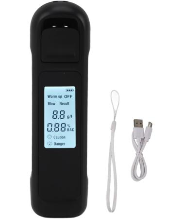 Breathalyzer Alcohol Tester High Accuracy LCD Display USB Charging Portable Automatic Shutdown Breath Alcohol Tester for Home Personal (Black) - Buy Online on GoSupps.com