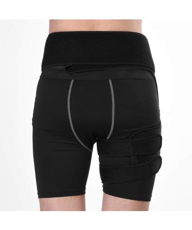 Buy Compression Brace for Hip & Thigh Support | Muscle Strain Prevention Belt - Breathable & Elastic Sports Protector for Men & Women - Buy Online on GoSupps.com