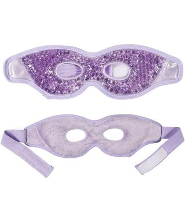 2 Pack Reusable Eye Mask Cooling Gel | Sleep Mask for Migraines Dark Circles & Swollen Eyes - Purple - Buy Online on GoSupps.com