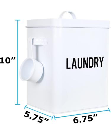 Blue Donuts Modern Farmhouse Laundry Detergent Canister with Scoop & Lid - Stylish Storage for Powder & Soap Pods - Buy Online on GoSupps.com
