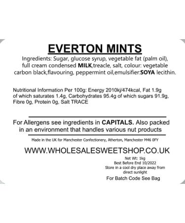 Ellies Jellies Everton Mints- 1kg Bag- Super Tasty-Traditional Hard Boiled- Candy - Buy Online on GoSupps.com