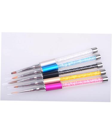 EXCEART Nail Paint Marker Nail Liner Pens Nail Dotting Pen Nail Art Dotting Pen Nail Art Pen Nail Drawing Pen Nail Marker Pen Acrylic Nail Brush Manicure Tools Embellishment Pen Crystal medium Silver - Buy Online on GoSupps.com
