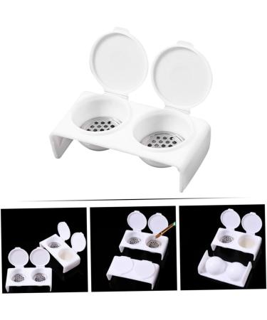 Housoutil with cover Pen wash cup monomer dish with lid Stainless steel wash pen bracket nail tool dapping dish for nails dappen dish for nails various liquid manicure - Buy Online on GoSupps.com