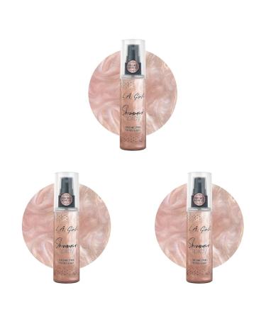 L.A. Girl Shimmer Spray Rose Gold 2.7 Fl Oz (Pack of 3)