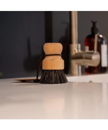ENA Living Wooden Pot Brush (9x6 cm) | Sustainable FSC-Certified Beechwood Dish Brush | Eco Friendly Dish Brush Made with Beechwood and Coconut Fiber | Long Lasting and Sturdy Wooden Dish Brush Beechwood Brush w/horse hair - Buy Online on GoSupps.com