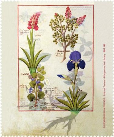 Glasses cleaning cloth "Orchid and Fumitory or Bleeding Heart" Rannenberg and Friends