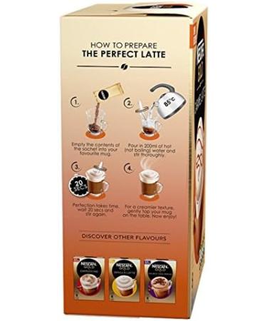 Nescafe Caramel Latte Instant Coffee 8 x 17g Sachets 100% Responsibly Sourced Coffee (Pack of 2) - Buy Online on GoSupps.com