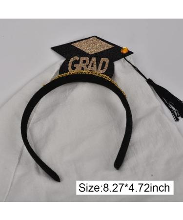 Graduation Cap Headband with Tassel for Women and Men - Mini Grad Headbands for Boys and Girls - Graduation Hair Accessories for Party Decor - Buy Online on GoSupps.com