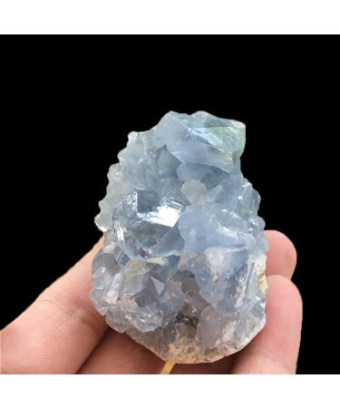 Natural Crystal Rough Natural Celestite Geode Crystal Quartz Cluster Home Decor Specimen Gemstone Tumble Stone Crystal (Size : 40-55g)