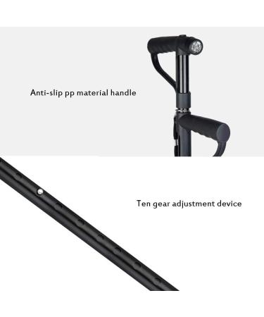Walkers for Seniors Aluminum Alloy Crutches Adult Crutches Adjustable Length (78-100.5Cm) Ten Height Adjustable Stand-Up Assist Handle with Flashlight rollator Walker Durable Mobility Aid - Buy Online on GoSupps.com