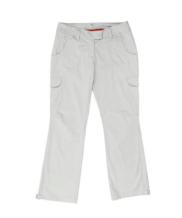 PUMA Women's Herringbone Golf Pants Trousers-Grey-m