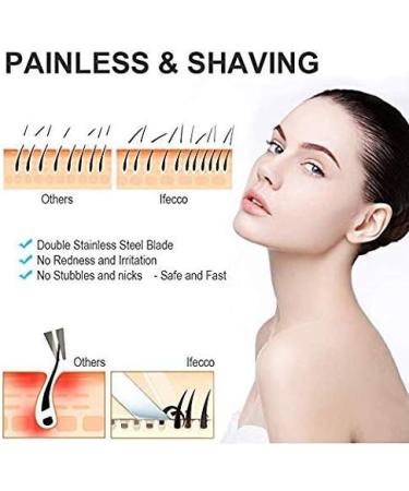 Painless 4 in 1 USB Rechargeable Waterproof Facial Hair Trimmer for Women - Eyebrow & Nose Hair Removal (Black) | International Shipping Available - Buy Online on GoSupps.com