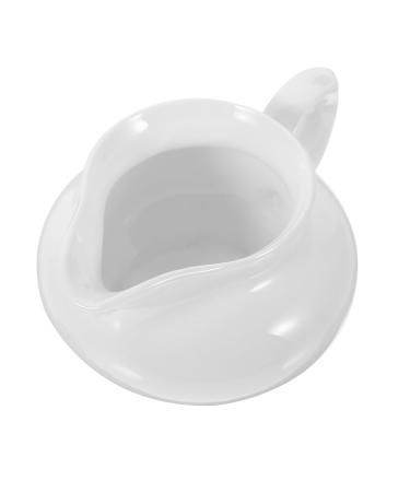 FUNOMOCYA Gravy Boat 1pc Ceramic Container Kitchen for Containers Sauce Small Handle Syrup Jug Milk Creamer Dipping Cup