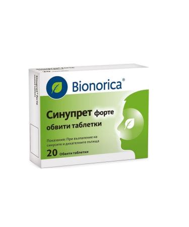 Sinupret Forte by Bionorica - Sinus & Immune Support 20 Tabs