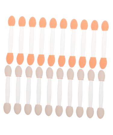 Balacoo 50pcs Two-color Eyeshadow Brush Beauty Sponges Makeup Eyeshadow Disposable Eyeshadow Sticks Make up