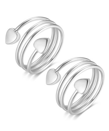 Vicmag copper magnetic ring for women men for arthritis pain relief therapy rings magnet healing 100% solid pure copper adjustable size with jewelry gift box (silver love) - Buy Online on GoSupps.com