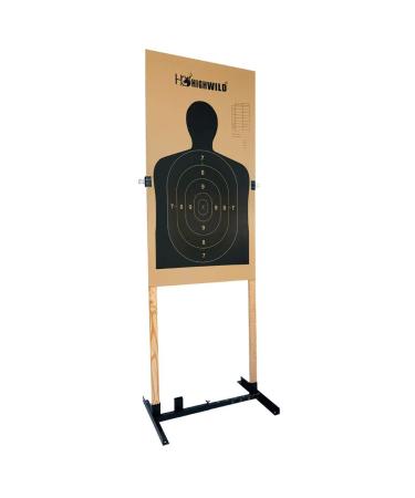 Highwild Adjustable Target Stand Base for Paper Shooting Targets Cardboard Silhouette - H Shape - USPSA/IPSC - IDPA Practice - Upgraded Version (1 Pack)