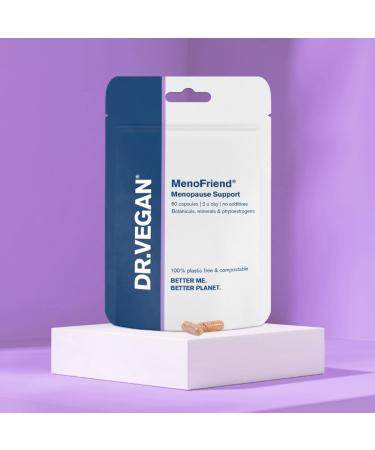 Dr.Vegan MenoFriend Menopause Support Capsules - Relieves Common Symptoms - 60 Capsules - Botanicals, Vitamins & Minerals - Wild Yam, Dandelion Root, Mung Bean - Two-A-Day - Buy Online on GoSupps.com
