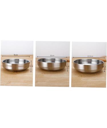 Zerodeko 3pcs 304 Preppers Cookbook Accesorios De Cocina para Saucer Appetizer Plates Korean Food Soy Sauce Dish Pinch Seasoning Bowl Flavor Dish Household Seasoning Dish Pickles re-usable Size 1x3pcs As Shownx3pcs - Buy Online on GoSupps.com