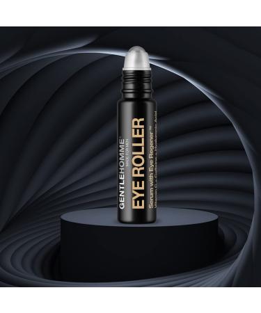 Men's Hyaluronic Acid & Caffeine Eye Roller Serum with Vitamin C - USA Made - Depuffing Roller Ball for Dark Circles & Puffiness - Anti-Aging Under Eye Serum Roller - 10ml - Buy Online on GoSupps.com