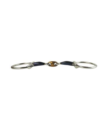 AK Sweat Iron D-Ring Double Jointed Lozenge with Cooper Joint Horse Riding Bits (5.50'' Blue-Silver) 5.50'' Blue-Silver - Buy Online on GoSupps.com