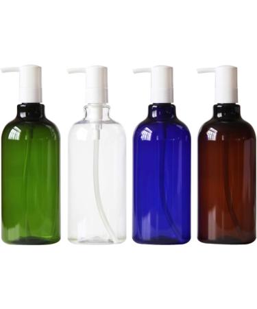 2 Pack 500ml Refillable Transparent Plastic Pump Bottles - Shampoo & Shower Gel Containers - Bathroom Accessories - Buy Online on GoSupps.com