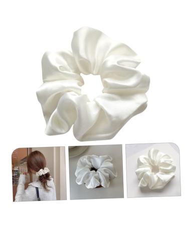 Wooneky 5pcs Bridesmaid Hair Accessories - Satin Elastic Hair Bands and Scrunchies Set in White - Wedding and Girls Hair Wrap - Buy Online on GoSupps.com