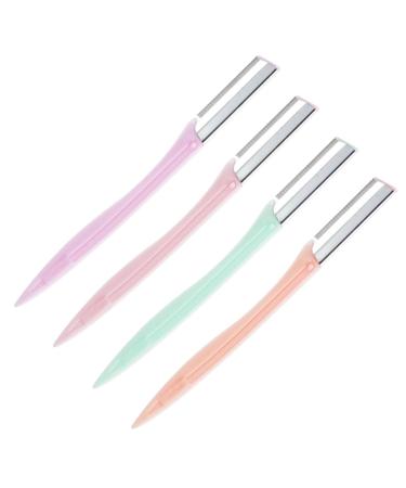 Housoutil 4 Sets Ladies Razor Eyebrow Shaper Women Razors Shaver for Women Razor for Face Eyebrow Makeup Tool Kit Facial Razors for Women Face Portable Beauty Tools Miss