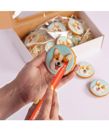 LICHENGTAI Edible Marker 2 Black Food Coloring Marker Double Sided Food Grade Pen Fine &Thick Tip Gourmet Writers For DIY Cake Decorating Cookies Frosting Easter Eggs - Buy Online on GoSupps.com