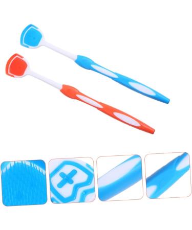 Buy Healvian 10 STK Professional Tongue Cleaning Brush | Fresh Breath & Oral Care Tools - Blue & Orange | International Shipping Available - Buy Online on GoSupps.com
