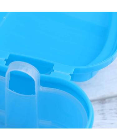 Denture Box for False Teeth & Dental Retainers - Sky Blue Storage Solution with Sieve | International Shipping Available - Buy Online on GoSupps.com