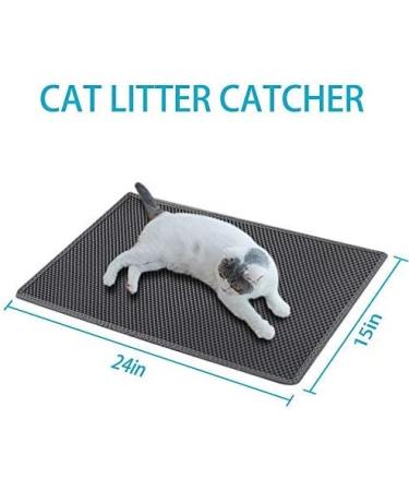 Grey Double Layer Waterproof Cat Litter Mat – CDECages