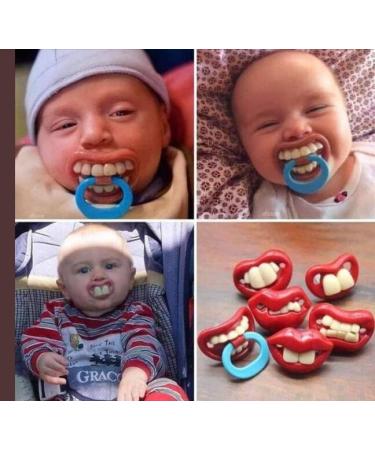 Buy Funny Buck Tooth Pacifier | Soft BPA-Free Silicone Pacifiers for Babies (3PCS) - Comical Baby Teeth Design - Buy Online on GoSupps.com