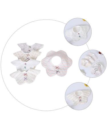Buy Healifty 5pcs Baby Flower Shape Cotton Bibs for Newborn | Soft & Durable 24x24cm - Buy Online on GoSupps.com
